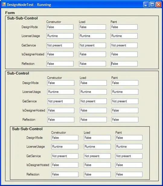 Screenshot of running