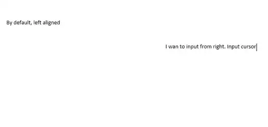 Right aligned input cursor
