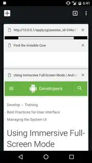 Chrome's interaction on switch between tabs