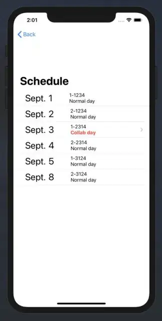 image of 2nd page - CalendarList