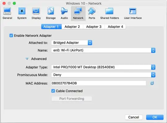 VirtualBox Bridge Adapter Configuration