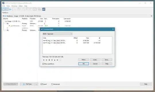 Combine image parts as JBOD
