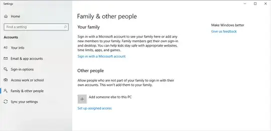 Image of non-existant 'other people' list.