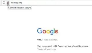 404 error page in Firefox