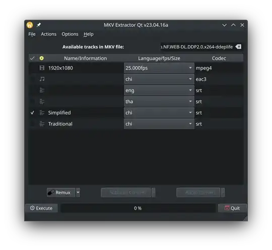 subtitle stream checked