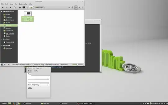 screen shot of razer device window