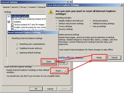 RIES — Click on the Reset button, Reset again and Close